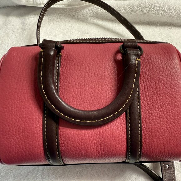 COACH Ruby 18 Satchel in colorblock Pewter/Rouge Multi. Authentic CA116 - Picture 8 of 9
